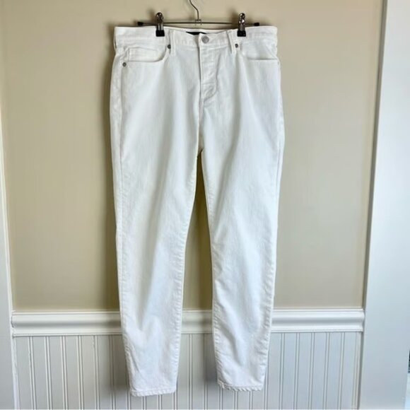 Banana Republic Premium Denim White Skinny Jeans Size 30 Ankle - Picture 1 of 3